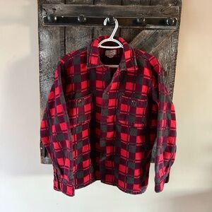Vintage Champion Red Plaid Button Down Flannel